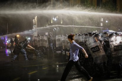 La manifestación de este martes se prolongó durante cerca de seis horas y acabó con varios heridos.