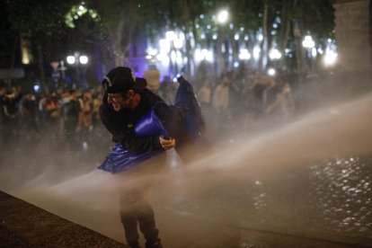 La manifestación de este martes se prolongó durante cerca de seis horas y acabó con varios heridos.
