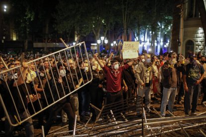 La manifestación de este martes se prolongó durante cerca de seis horas y acabó con varios heridos.
