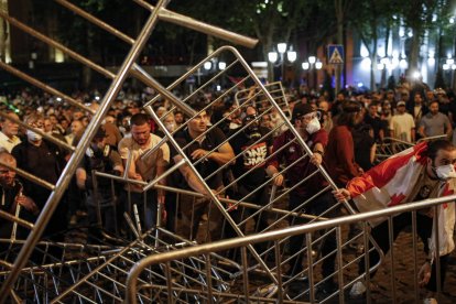 La manifestación de este martes se prolongó durante cerca de seis horas y acabó con varios heridos.