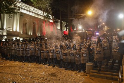 La manifestación de este martes se prolongó durante cerca de seis horas y acabó con varios heridos.