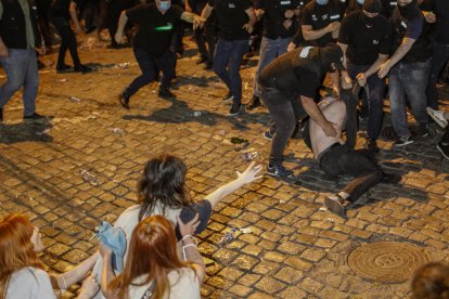 La manifestación de este martes se prolongó durante cerca de seis horas y acabó con varios heridos.