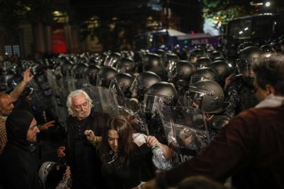 La manifestación de este martes se prolongó durante cerca de seis horas y acabó con varios heridos.
