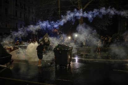 La manifestación de este martes se prolongó durante cerca de seis horas y acabó con varios heridos.