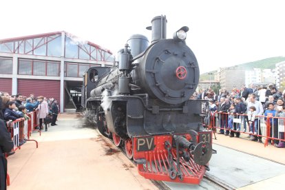 Exhibición de la locomotora 31, en el año 2013.