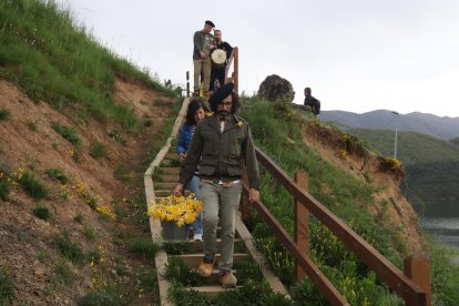 Concentración con capilotes en Riaño.