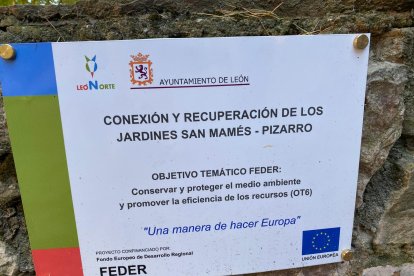 Estado de las obras en el parque de San Mamés, que han visitado los concejales de UPL