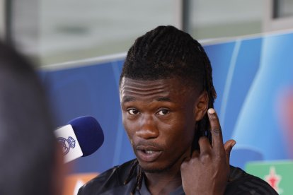 El centrocampista francés del Real Madrid Eduardo Camavinga