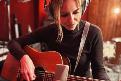 Liucija Sudikaite, grabando en Estudios Tripolares. JUAN MARIGORTA