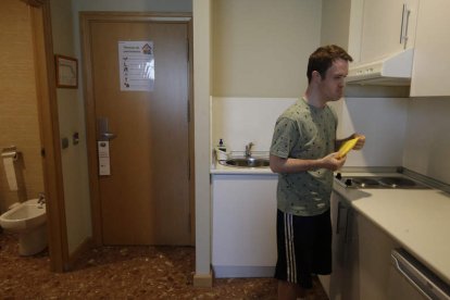 David, en la cocina.