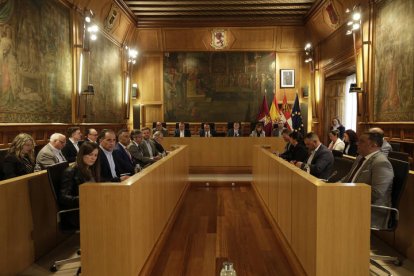 Pleno extraordinario de la Diputación de León. F. Otero Perandones.