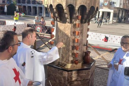 Iván Alonso, estrenando la fuente.