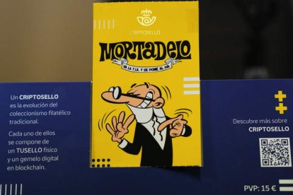 Criptosello con Mortadelo. ALEJANDRO GARCÍA
