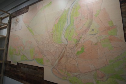 Plano de Ponferrada en 1946, de Vicente Puyal.