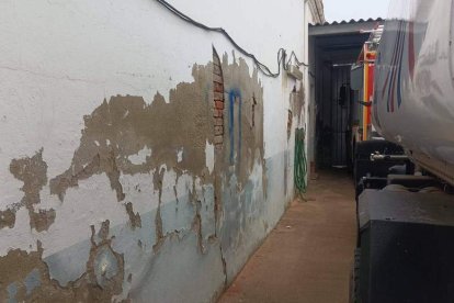 Estado de las instalaciones que usan los voluntarios de Protección Civil en San Andrés.