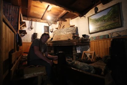 Miguel Rancaño, en la casa de Tyto Alba.