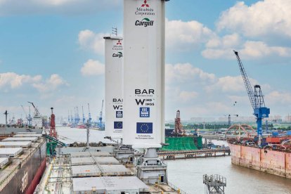 Momento de las pruebas del carguero.  cargill