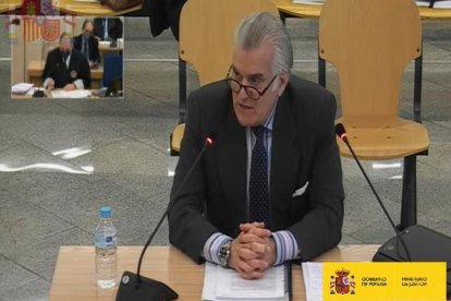 Luis Bárcenas, durante el juicio.