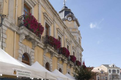 Varios puestos de la Feria Multisectorial que estará abierta todo el fin de semana en La Bañeza. RAMIRO