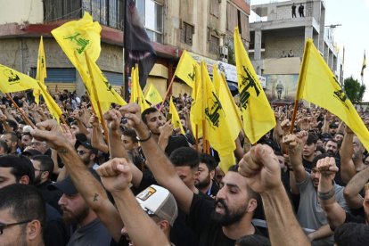 Entierro de los tres comandantes de Hezbolá.