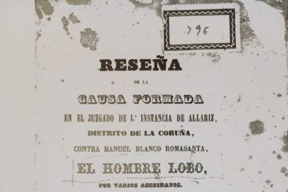 Portada del sumario de Allariz.