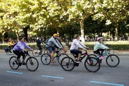 Diferentes momentos de la celebración del Día de la Bici.