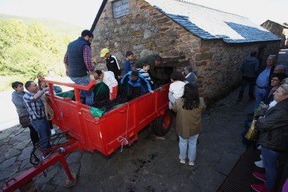 Noceda celebra su Fiesta de la Vendimia con una pisada infantil de la uva y la elaboración tradicional del vino.