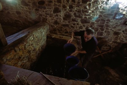 Noceda celebra su Fiesta de la Vendimia con una pisada infantil de la uva y la elaboración tradicional del vino.