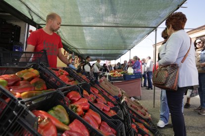 Un momento de la feria del pimiento de Fresno de la Vega.
