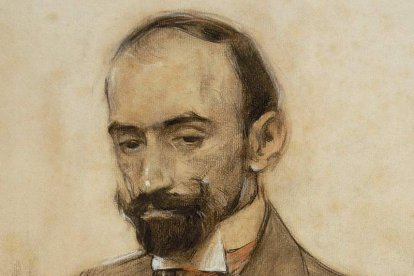 Jacinto Benavente en un retrato de Ramón Casas.