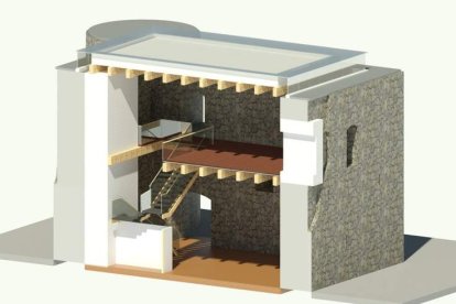 Corte imaginario que muestra el interior del edificio tras las obras.  MEDINA