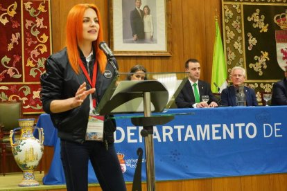 La astronauta Sara García.