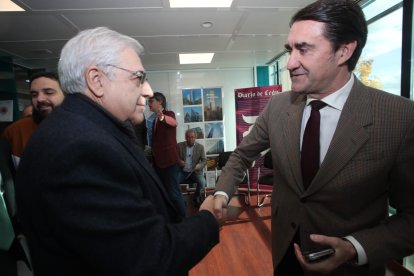 El fundador de Tvitec, Javier Prado, y el consejero Juan Carlos Suárez-Quiñones.