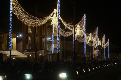 Encendido de las luces navideñas en Ponferrada.