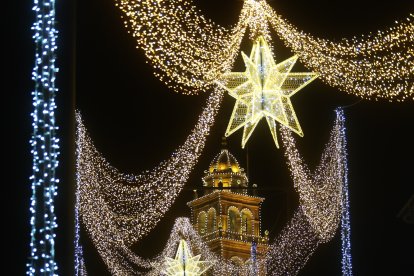 Encendido de las luces navideñas en Ponferrada.