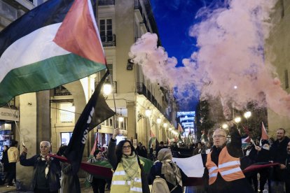 Un momento de la manifestación celebrada este sábado en Logroño con el lema 