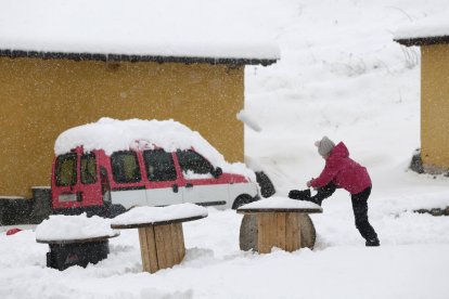 Nieve en Lugueros.