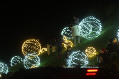 Luces navideñas en Ponferrada 2024.