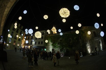 Luces navideñas en Ponferrada 2024.