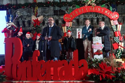 Encendido de las luces navideñas en Ponferrada.