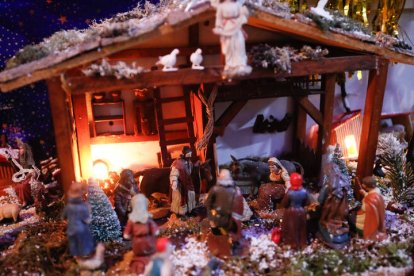 Detalle de un belén en una localidad de la provincia.