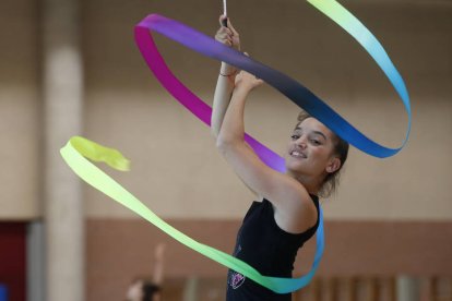 La gimnasta leonesa Sara Llana en una imagen de archivo.