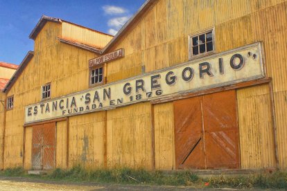 Galpones o esquiladeros de la estancia San Gregorio, fundada por el asturiano José Menéndez.