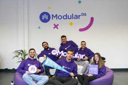El equipo de la startup leonesa Modular DS.