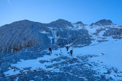 Lugar del rescate del montañero perdido en Picos de Europa.