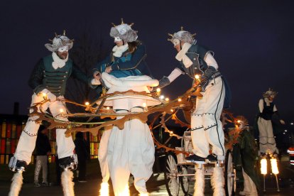 Cabalgata de los Reyes Magos en León.