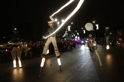 Cabalgata de los Reyes Magos en León.