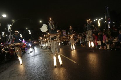 Cabalgata de los Reyes Magos en León.