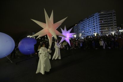 Cabalgata de los Reyes Magos en León.