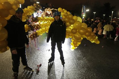 Cabalgata de los Reyes Magos en León.